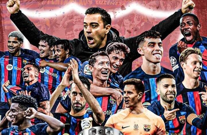 برشلونة بطلا للدوري الإسباني للمرة 27