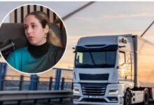 سائقة شاحنة