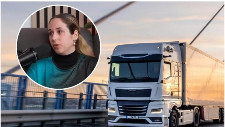 سائقة شاحنة