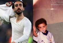 claudia rodri guez muestra una foto de cucurella de nino vestido del real madrid 16 9 aspect ratio d da39 3