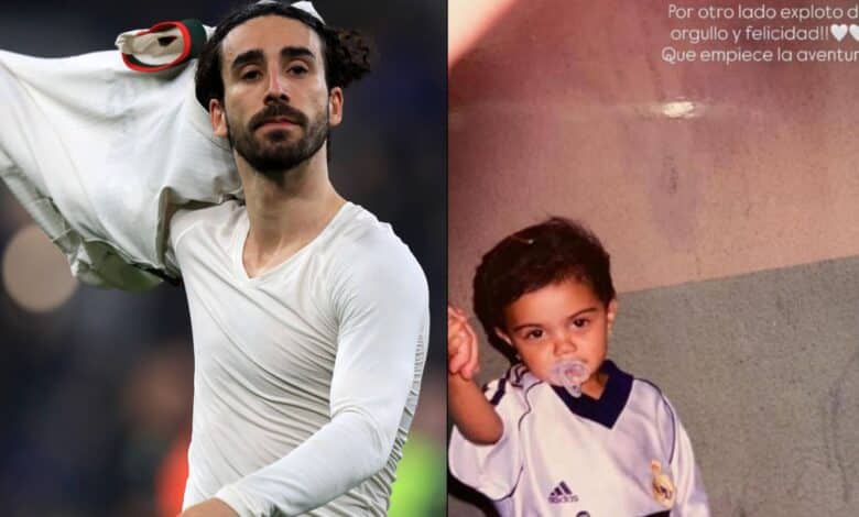 claudia rodri guez muestra una foto de cucurella de nino vestido del real madrid 16 9 aspect ratio d da39 3